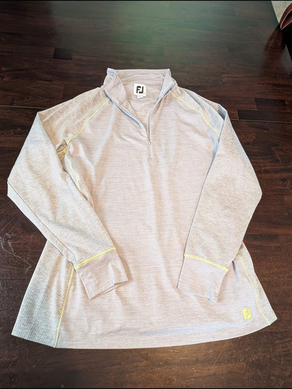 FootJoy Heather Gray 1/4 Zip Performance Pullover, w/ Back Pocket, Women's M